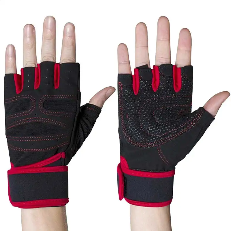 Hombres calientes y mujeres 3D deportes de goma antideslizante gimnasio guantes entrenamiento con pesas cycling|Перчатки для