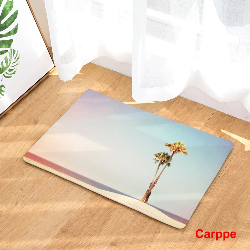 Новинка 2017 Нескользящие ковры с принтом кокосовой пальмы кухонные коврики для