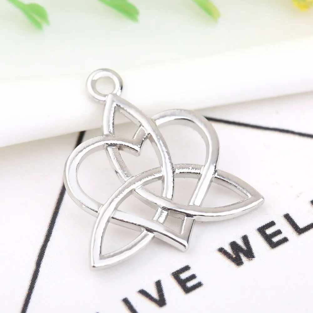 Dropship wicca антикварные металлические подвески в виде ирландского узла и сердца для