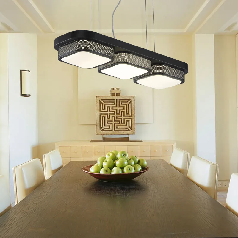 

Современные светодиодные подвесные лампы для столовой, простое черное креативное Домашнее освещение для кабинета, спальни, гостиной, Dhl, бе...