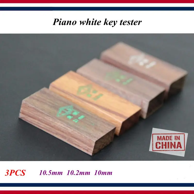 

Piano tuning tools accessories Piano white key leveling Gage wooden A set of 3 for measuring the depth of piano white keys Piano