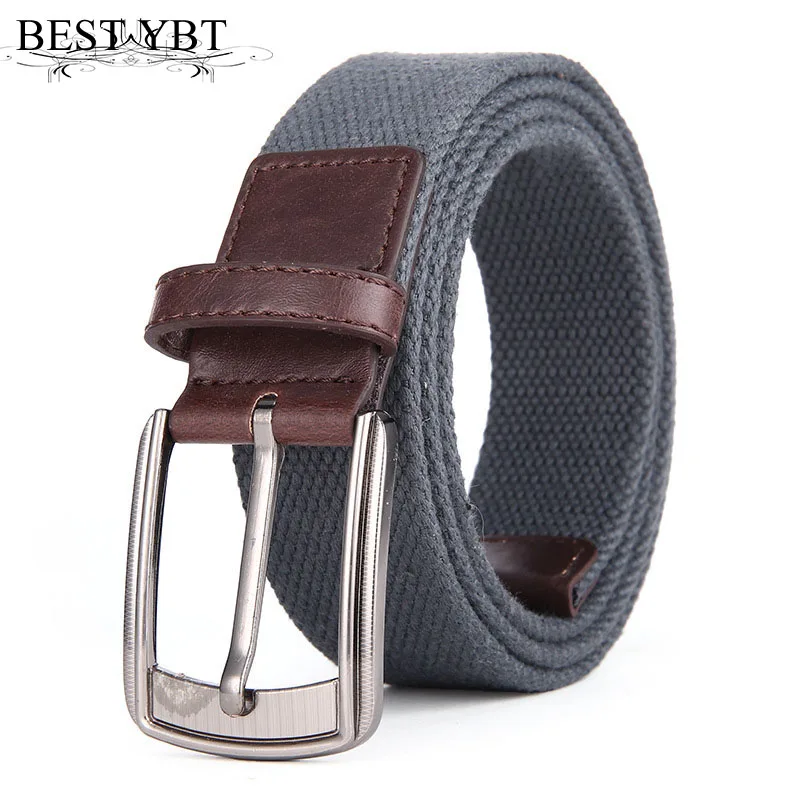 

Best YBT Unisex Belt Canvas Alloy Pin buckle Women Belt Cowboy Outdoor Sports Fashion Casual High Quality Hot Selling Men Belt