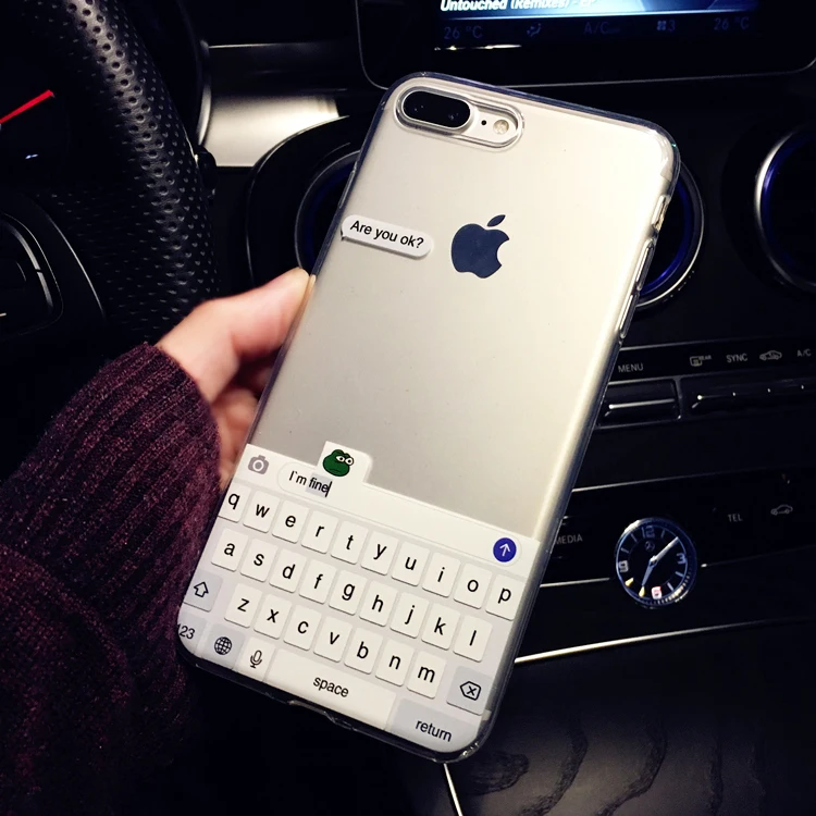 Мягкий прозрачный чехол для телефона с забавным мемом Are You Ok I Am Fine чехлы iPhone 11 12