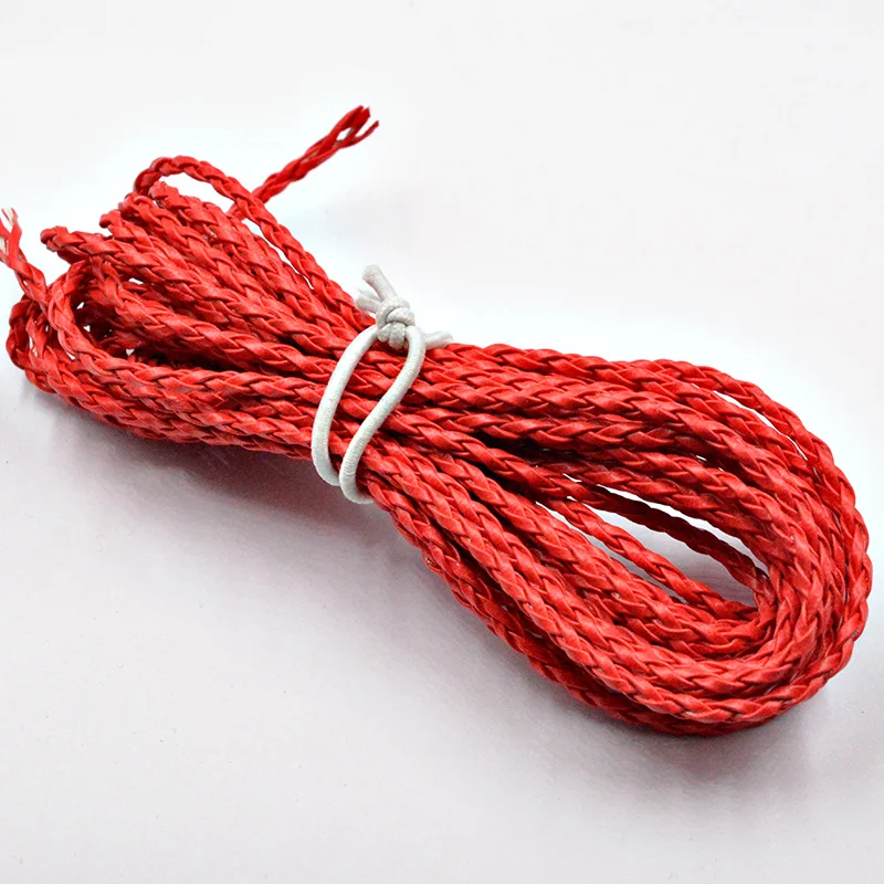 FLTMRH 3MM Diameter Round Braided PU Leather Cord Necklace Bracelet Rope For DIY Jewelry Accessories | Украшения и аксессуары