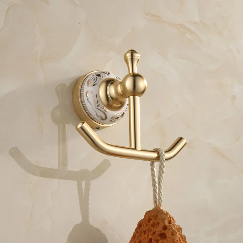 1 шт. золотистые алюминиевые вешалки для одежды|robe hook|bathroom accessorieshook towel |