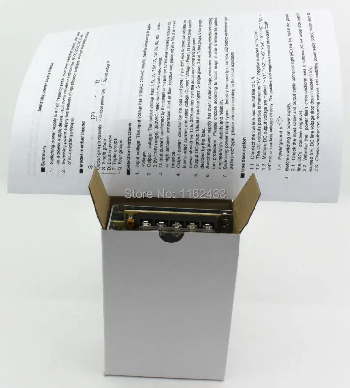 S-60-12 60W 12VDC 5A одиночный групповой переключатель питания AC 220V на DC 12V | Обустройство
