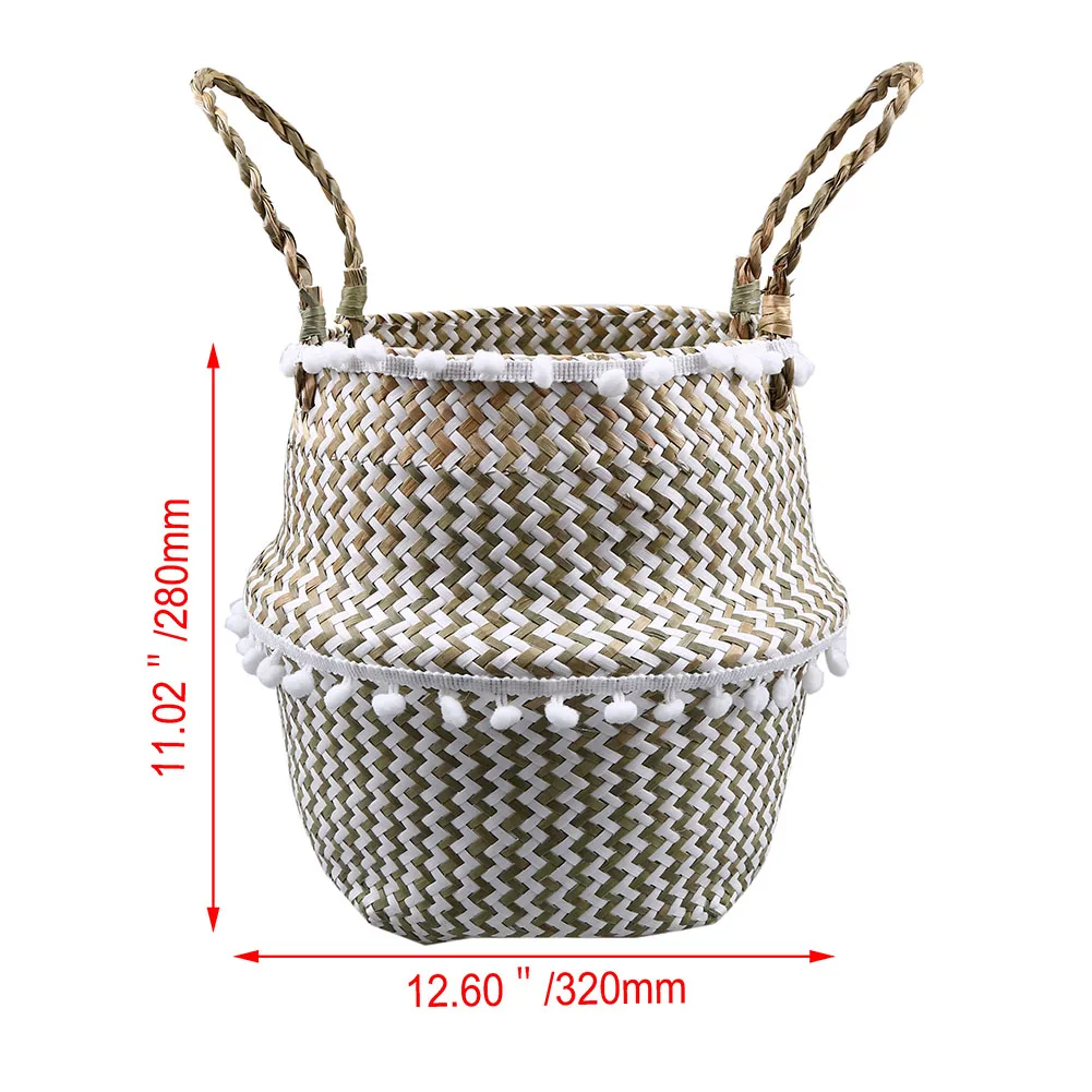28x32cm-style 2 Ротанг цветочный горшок ваза соломенная корзина цветочный горшок Складные Игрушки Прачечная кисточкой корзины для хранения украшения дома Органайзер - Цвет: 28x32cm-style 2
