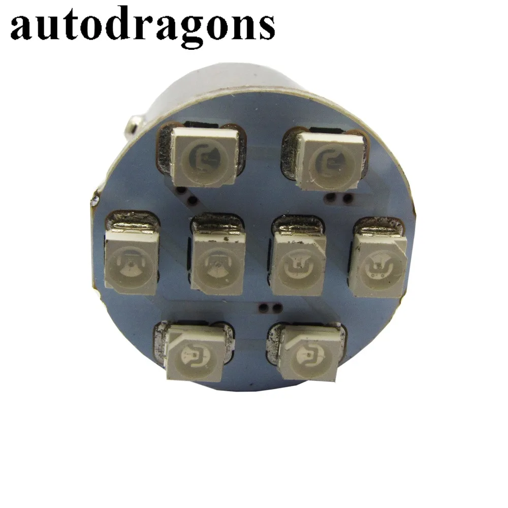 Autodragons 10 шт. 8* 3528SMD анти мерцающего пинбол светодиодный лампочка 12V13V 1156 Ba15s#89 лагер штык пинбол машина части