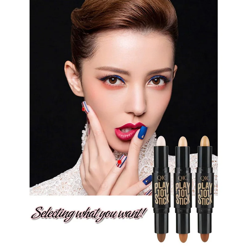 6 Colors Dual Ended Corrector Contour Stick Facial Highlighter Concealer Pen 3D Face Makeup Cosmetic | Красота и здоровье