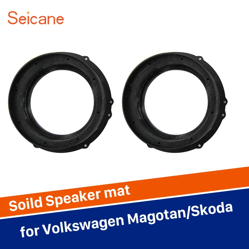 

Seicane 2PCs Plastic Soild Plates Bracket Black Mount Adapter Plates Bracket Kit Speaker Mat for Volkswagen Magotan Skoda