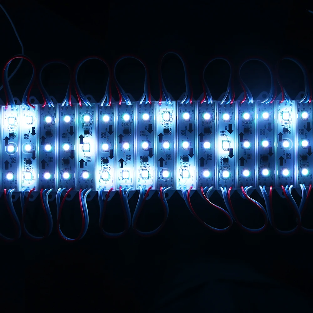 WS2811 DMX 3 светодиода 12 в пост. Тока светодиодный садовый светильник SMD5050 RGB водонепроницаемый цифровой модуль