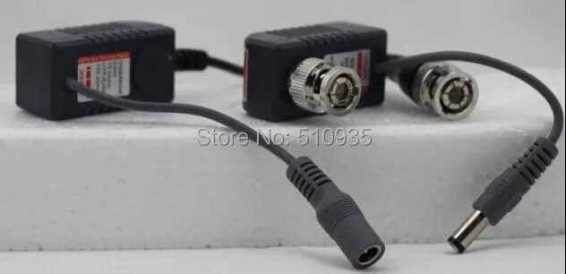 CJ 2004 10 пара/лот CCTV Audio Video Balun Transceiver BNC UTP RJ45 Power Over CAT5/5E/6 Cable|utp rj45|balun transceiverutp video balun |