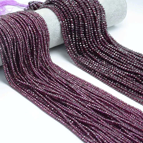 Rhodolite Garnet Натуральный гранат/родолит граненые бусины Рондель 3x2 мм/4x2 мм - Цвет: Rhodolite Garnet