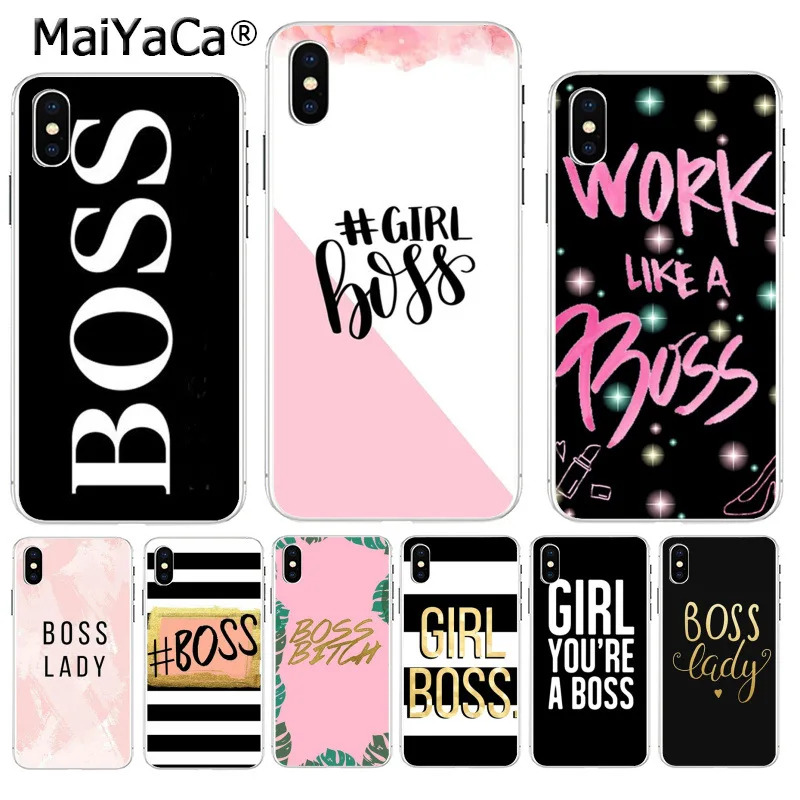 MaiYaCa Boss Girl Lady роскошный модный Чехол для мобильного телефона для Apple iPhone 8 7 6 6S Plus X XS max 5 5S SE XR Чехол для мобильного телефона