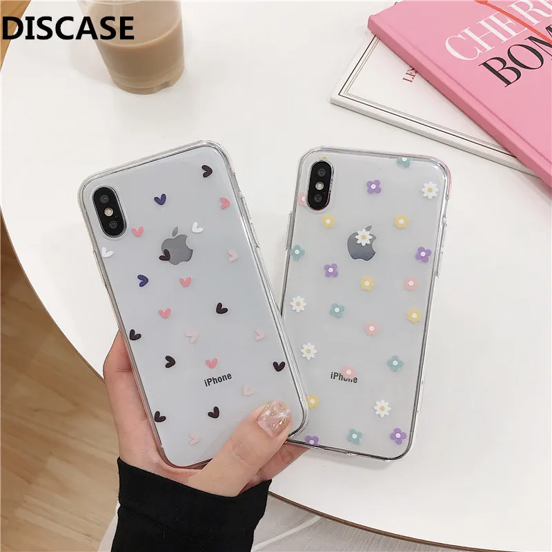 DISCASE Пасхальный Летний чехол для телефона с цветами Iphone 8 P X XR XSMAX 6 S Plus 7 прозрачный