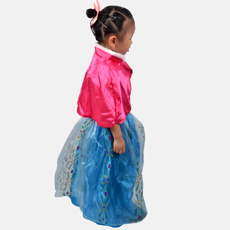 Бесплатная доставка костюм для девочек на Хэллоуин Эльза ледяная королева