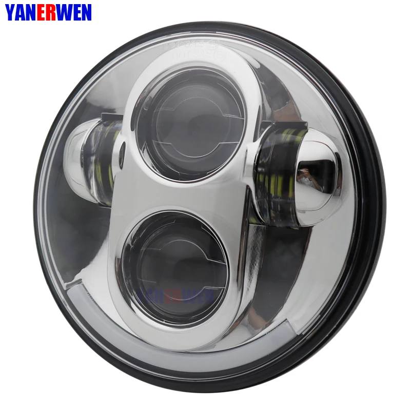 5 75 &quotдюймовый светодиодный проектор фар мотоцикла 40 Вт Hi/Lo луч фары для Dyna Led 3/4