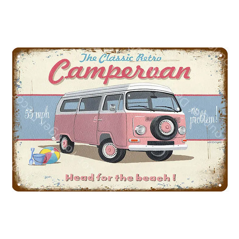 YD5656H Vintage Home Decor Classic Car Bus Truck Campervan Metal Signs Painting Art Poster Garage Pub Bar Plate Wall Plaque YH046 - Цвет: YD5656H