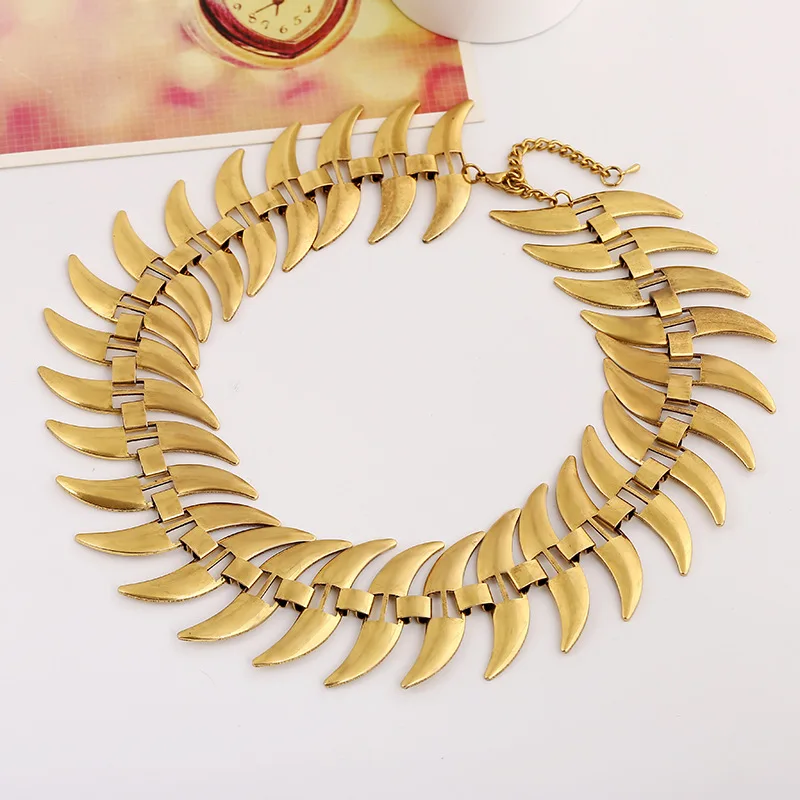 LZHLQ Макси геометрическое ожерелье чокер винтажное Сращивание толстое