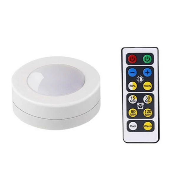 1Controller 1Lamp Светильник для шкафа, беспроводной, с регулируемой яркостью, сенсорный датчик, двойной цвет, светодиодный, ночные лампы, батарея, дистанционное управление, подходит для кухни, лестницы - Цвет: 1Controller 1Lamp