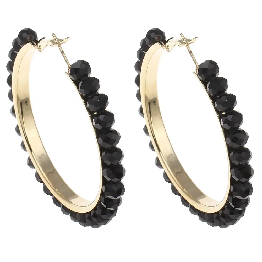 Серьги кольца женские с большими кольцами ювелирная изделие из латуни кольцо