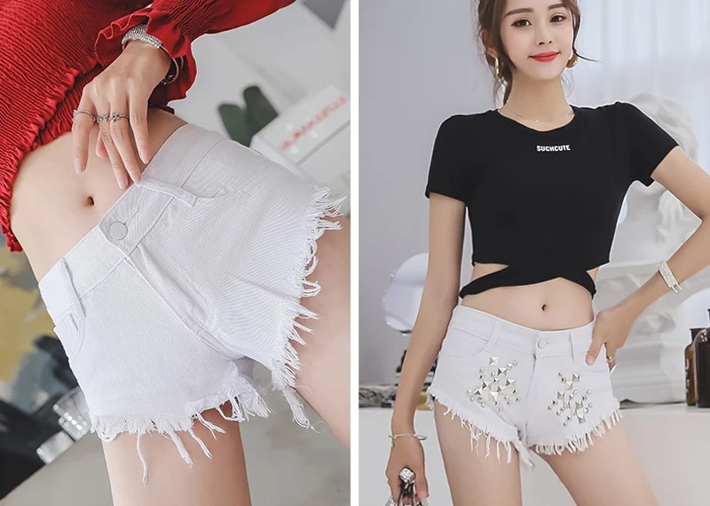 Новинка 2019 женские летние джинсы короткие для ночного клуба Ультра S/XL с