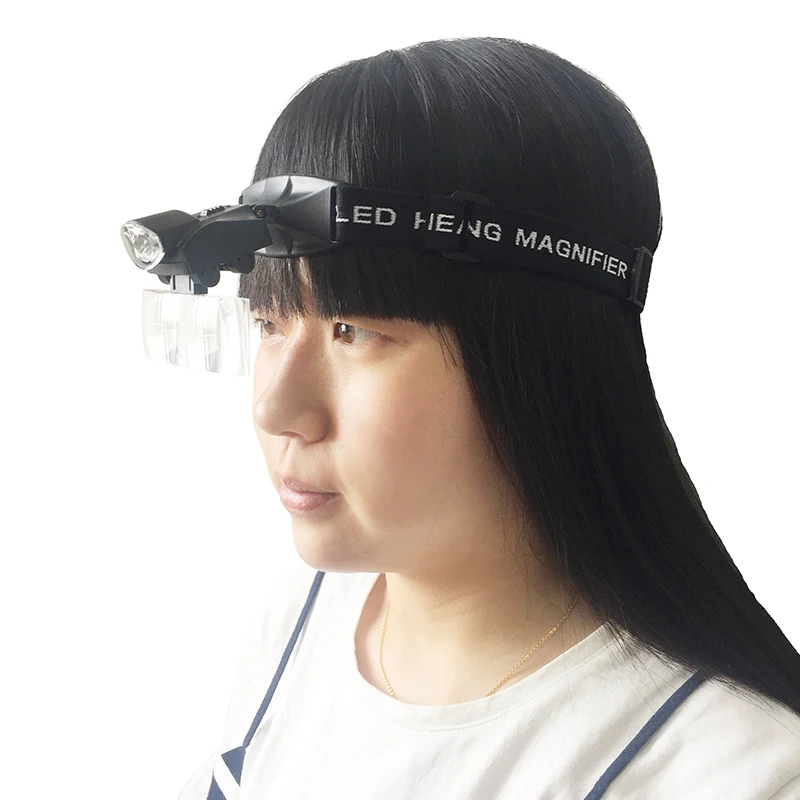 Hands Free носить оголовье увеличительное стекло с подсветкой Лупа для часов ремонт ювелирных изделий хирургические стоматологические инструменты