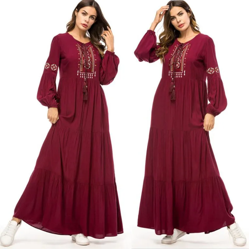 Платье кафтан с оборками Abaya плиссированное платье из Дубая в турецком и