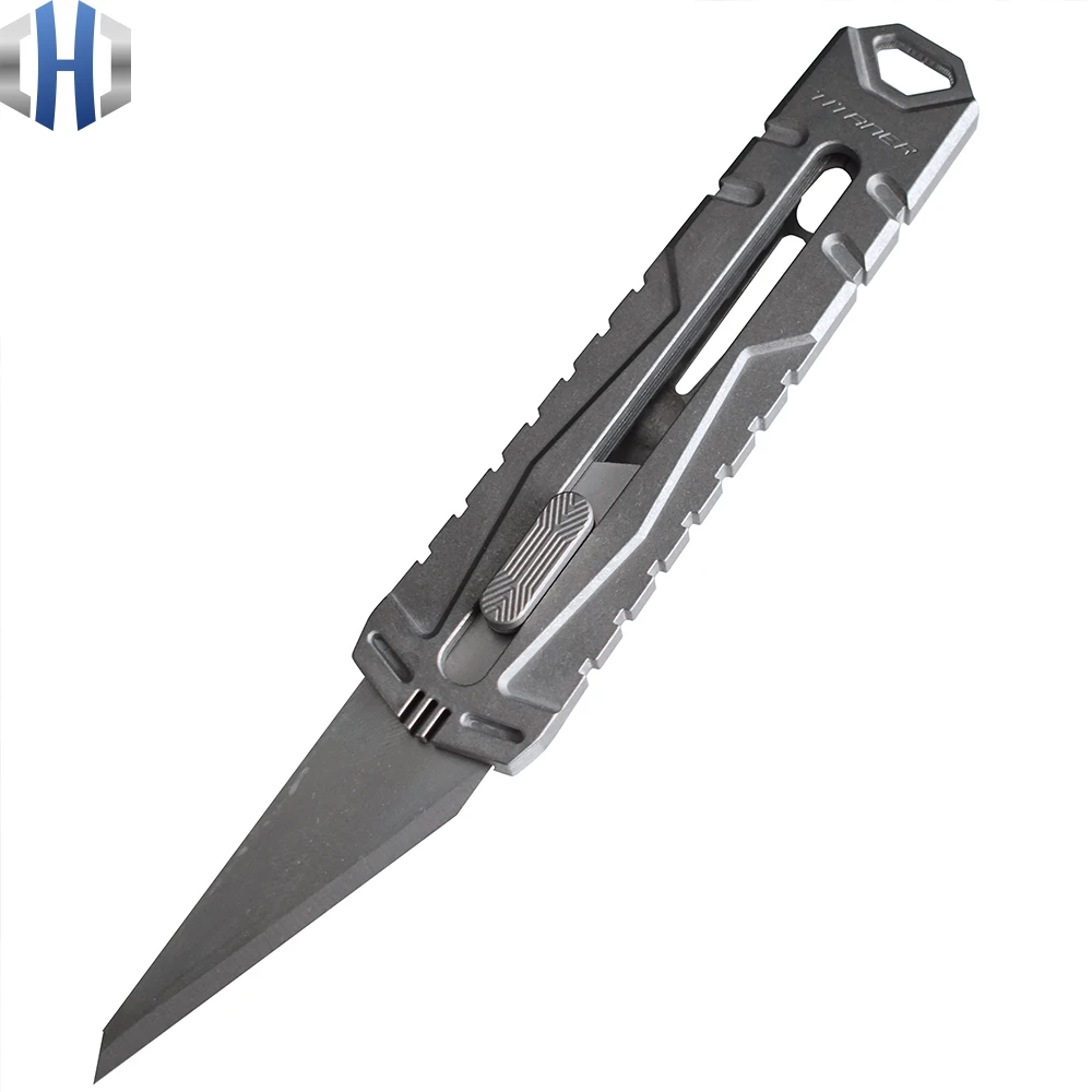 Титановый жесткий нож для открывания и закрытия одной рукой, нож для резки бумаги, инструмент для повседневного использования, нож из нержавеющей стали