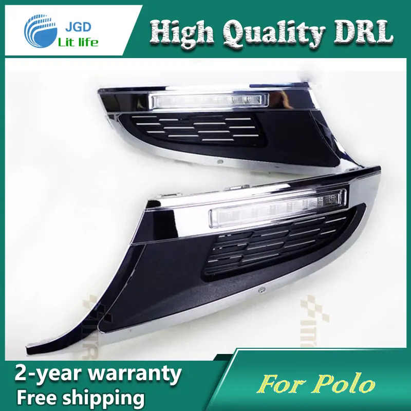 Бесплатная доставка! 12 В 6000k светодиодный дневный ходовой светильник чехол для VW