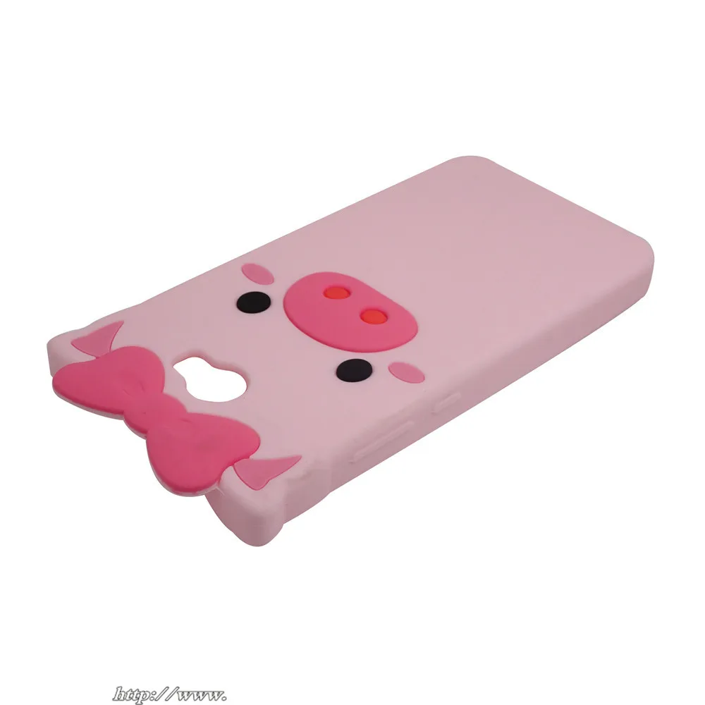 3D Cartoon Pink pig Silicone Phone Case For Huawei Honor 5A LYO-L21 / Y6 II Compact Y5 Y5II Cover |