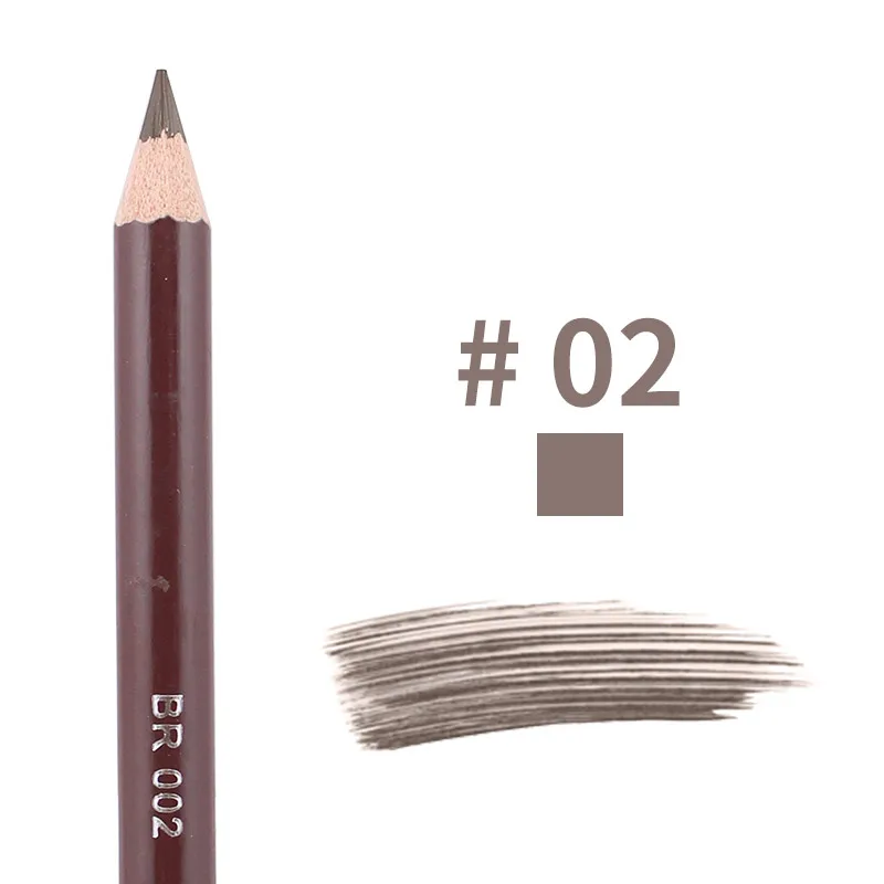 02 Леопардовый карандаш для бровей Cuttable Eye Brow Enhancer двойная головка с бровями кисть для глаз макияж рисунок пигмент оттенок инструмент Татуировка ручка - Цвет: 02