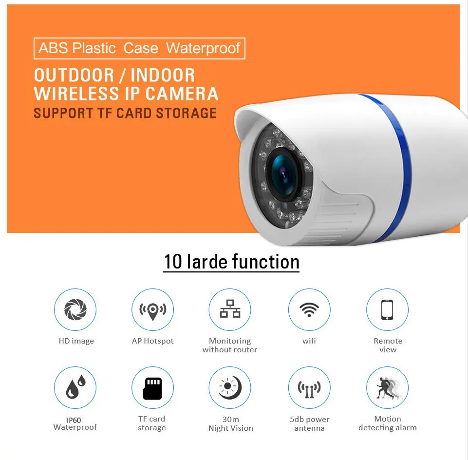 IP Камера 720 P/960 P/1080 P Wi-Fi yoosee Открытый безопасности Беспроводной видеонаблюдения Водонепроницаемый Камера Поддержка SD карты до 64 ГБ