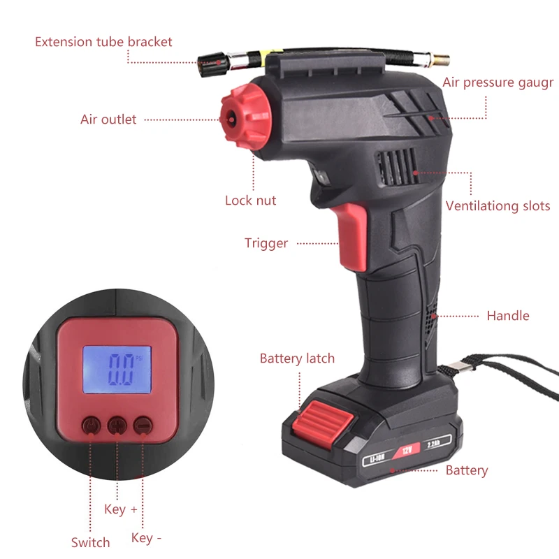 Toolstrong цифровой насос для шин DC 12 Вольт портативный 150 PSI воздушный компрессор