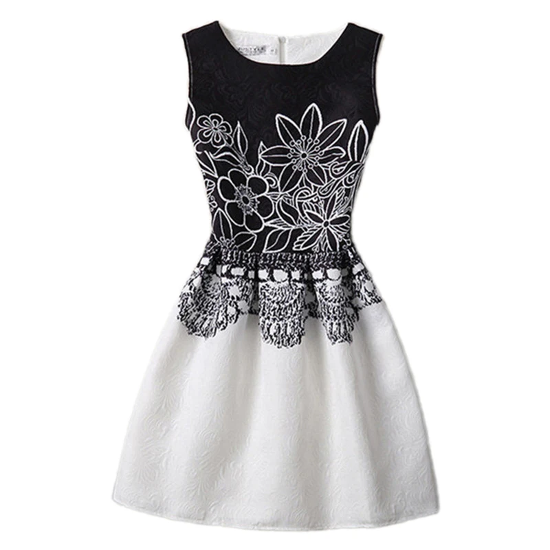 Женское винтажное офисное платье с принтом Элегантное повседневное праздничное