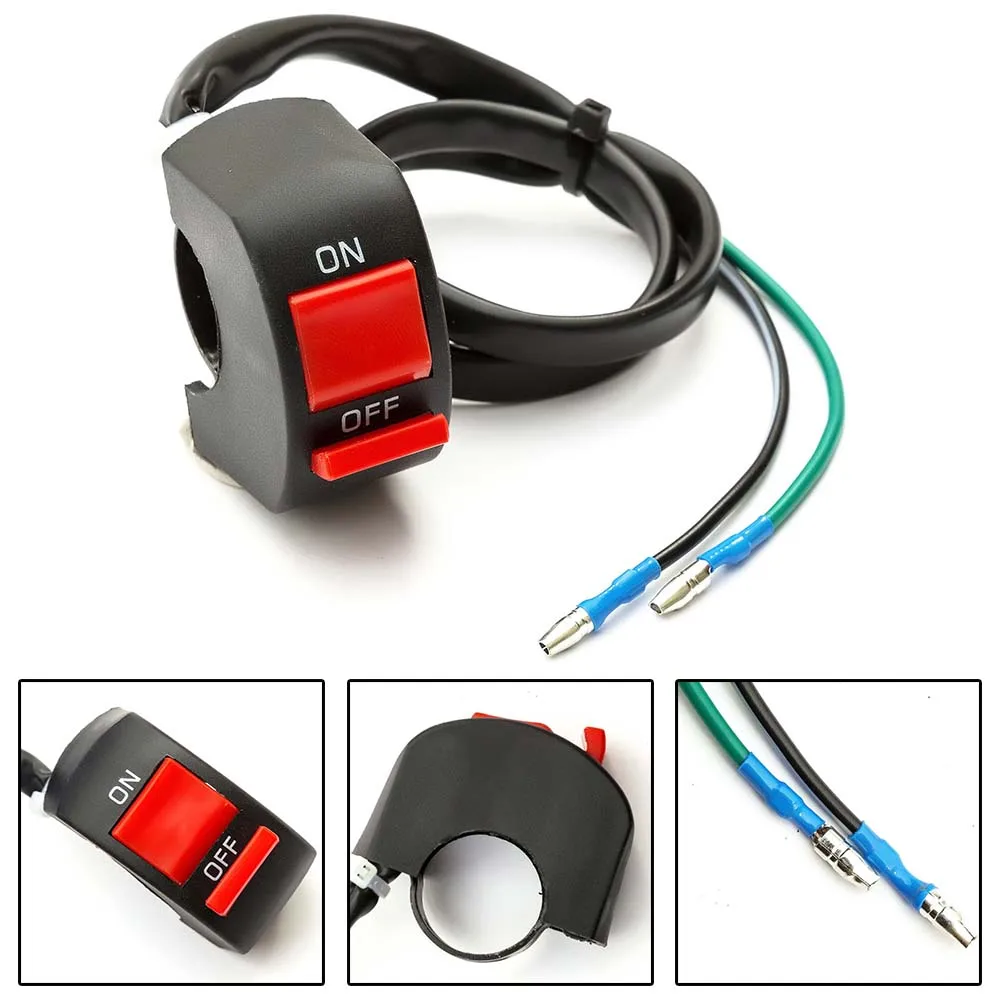 

1PC On Off Cut Out Kill Stop Switch Button Headlight Engine Motorcycle Accessories For Mini Moto Quad Pit Bike ATV 22mm 7/8"