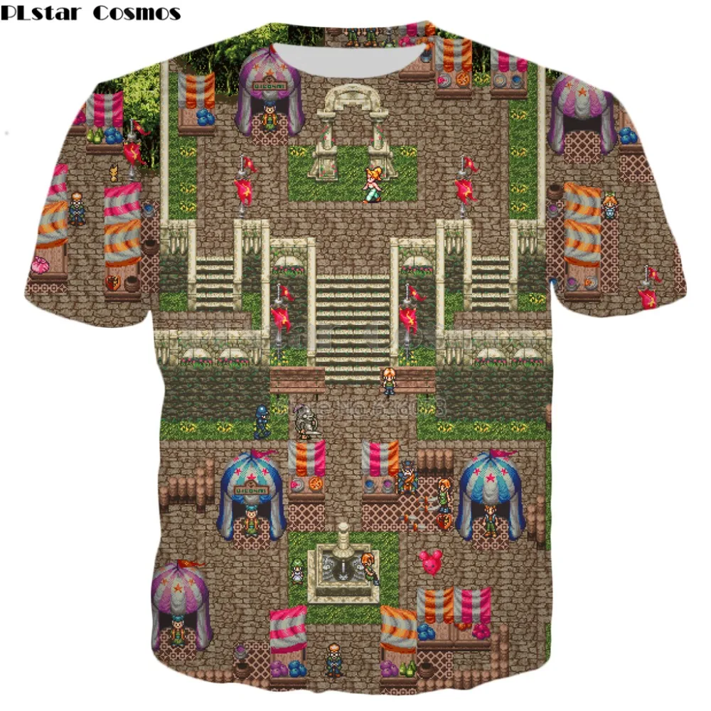 

PLstar Cosmos 2018 New Fashion summer t-shirt Classic game Chrono Trigger pattern Print 3d tshirts Unisex Harajuku t shirt