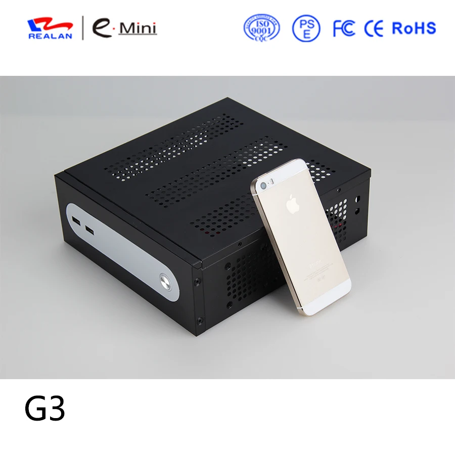 Realan G3 OEM Mini ITX Промышленные компьютерные корпуса с блоком питания с двумя WIF портами шесть COM портов