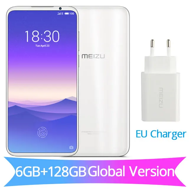 Global White Meizu 16s, 6 ГБ, 128 ГБ, глобальная версия, Meizu16s, Snapdragon 855, мобильный телефон, 48мп камера, NFC, Google Pay, большая батарея, быстрая зарядка - Цвет: Global White