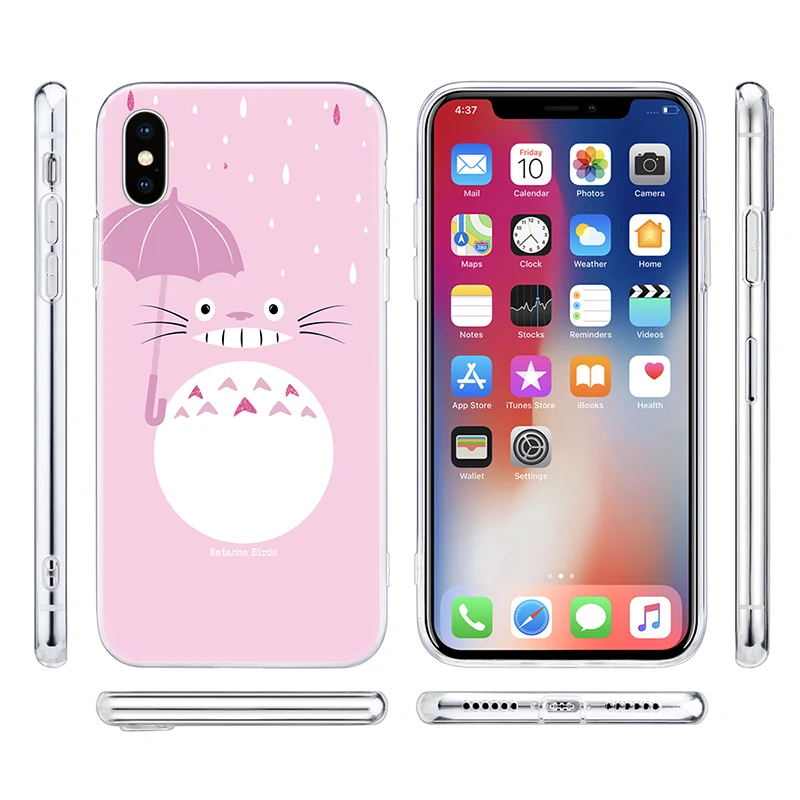 Hot My Neighbor Totoro Silicone Fashion Transparent Case for Apple iPhone 11 Pro XS MAX XR X 7 8 Plus 6 6s 5 5C 5S SE Cover | Мобильные