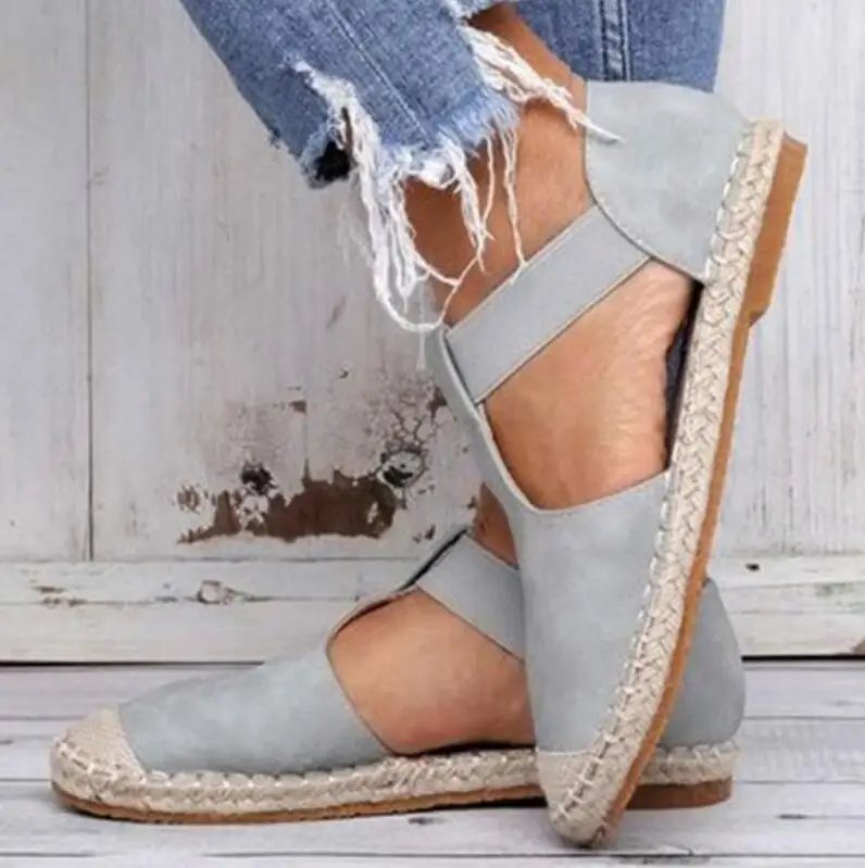 Sandalias mujer Женские летние босоножки на низком каблуке Обувь без шнуровки с