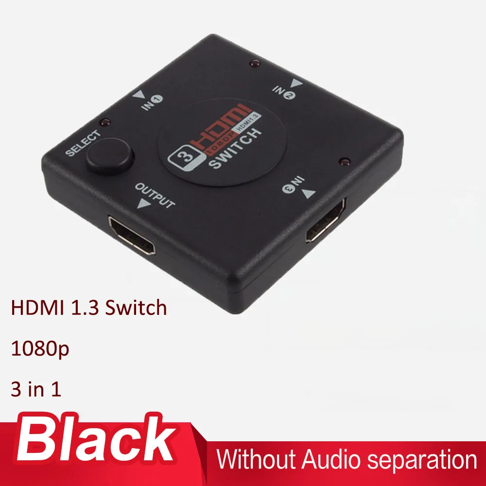 3in1 HDMI 1.3 1080P HDMI переключатель 4K 60HZ HDR HDMI 2,0 разветвитель 4 порта HDMI коммутатор Dolby Sound 3,5 мм jack ARC IR управление для PS3 PS4 HDTV проектор - Цвет: 3in1 HDMI 1.3 1080P