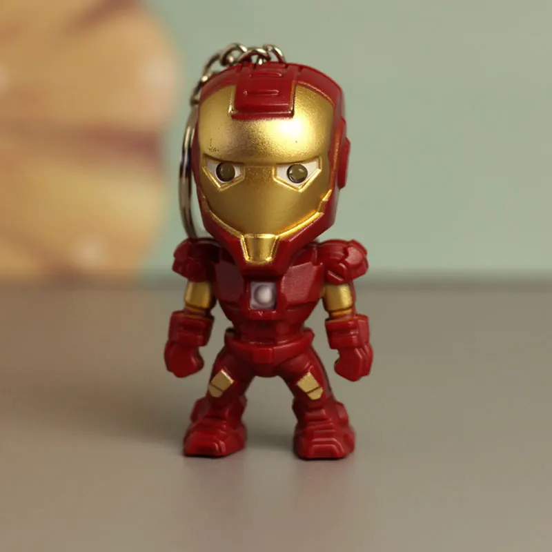 6 Забавные Super hero светодиодный брелок Для женщин подвесной светильник ПВХ hero брелок для ключей для Косплэй подарок игрушки брелки - Цвет: 6