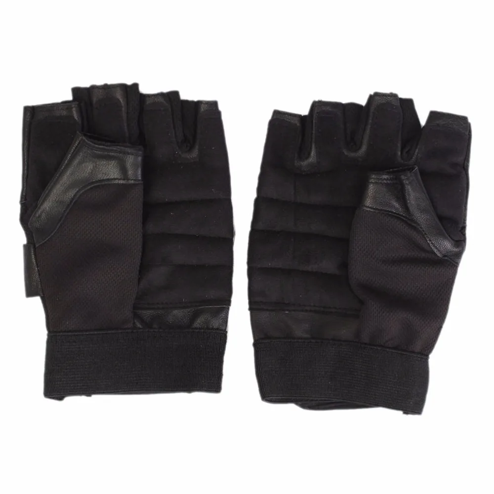 1PairWholesale мужские черные из искусственной кожи Вес подъемные спортивные перчатки