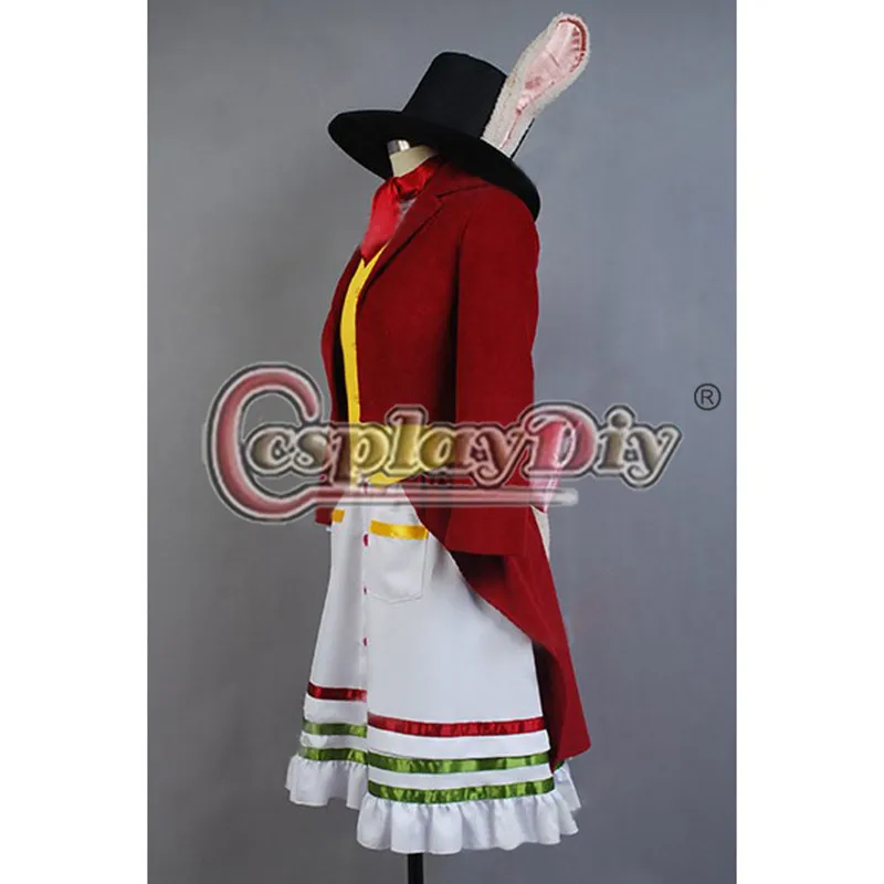 Cosplaydiy Алиса безумие возвращается Косплей Костюм счастливый кролик платье для