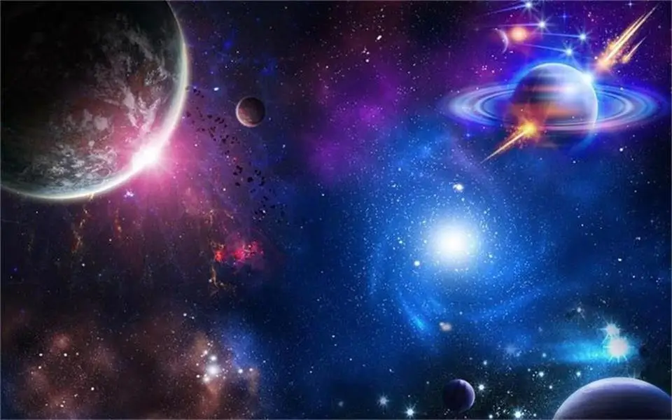 Настенные 3D-обои на заказ Настенная картина с изображением потолка космоса