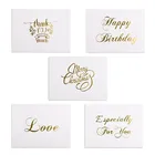 Мини-открытки с тиснением под золото, 48 шт.