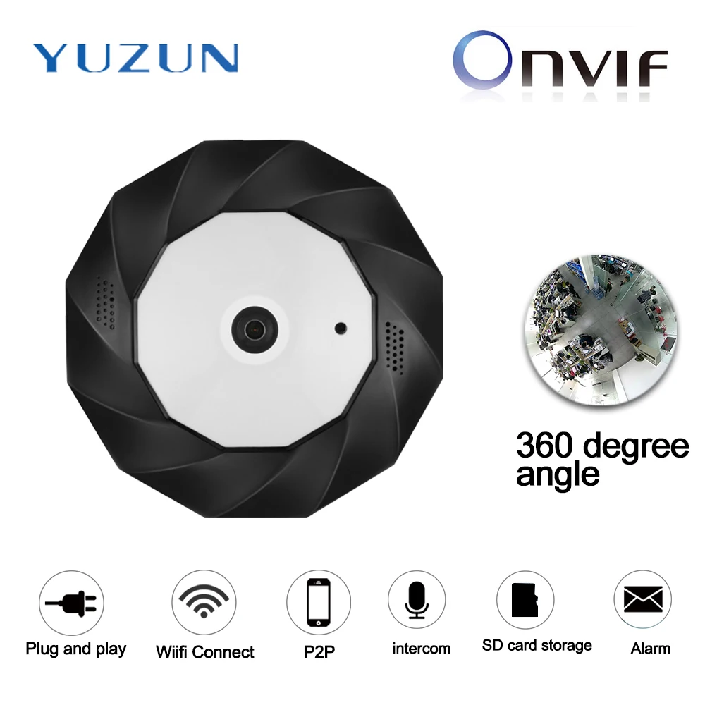 

360 Degree Panoramic Camera 960P Security Camera Wireless Surveillance Night Vision wifi cctv camera software free download