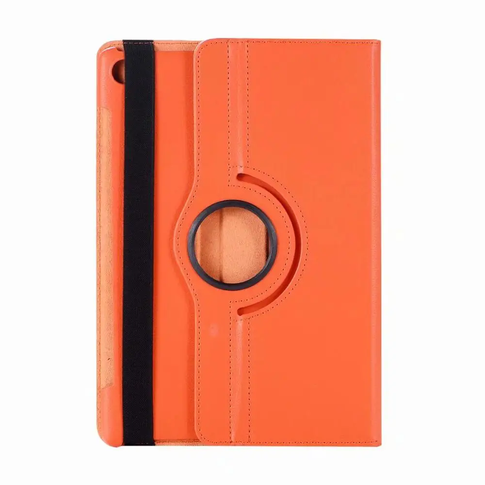 360 Вращающийся чехол для Samsung Galaxy Tab A 10,1 SM-T510 SM-T515 T510 T515 чехол-подставка из искусственной кожи чехол+ подставка для ручек - Цвет: Оранжевый