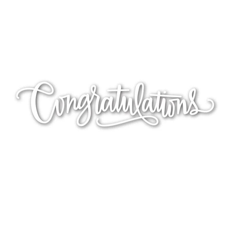 congratulations Различные дневники слова шаблон металлические Вырубные штампы Трафаретный Скрапбукинг штампы Тиснение Ручной Работы Бумажные карты DIY Шаблоны - Цвет: congratulations